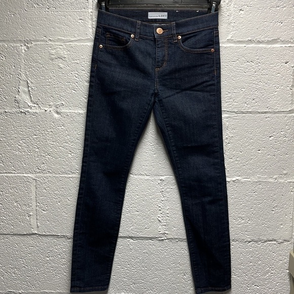 LOFT Dark Blue Skinny Jeans - Picture 2 of 8